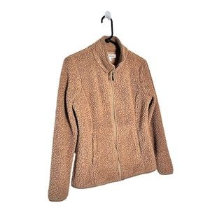 Amazon Essentials Womens Girls XS Teddy Bear Sherpa Fleece Jacket Zip Pockets